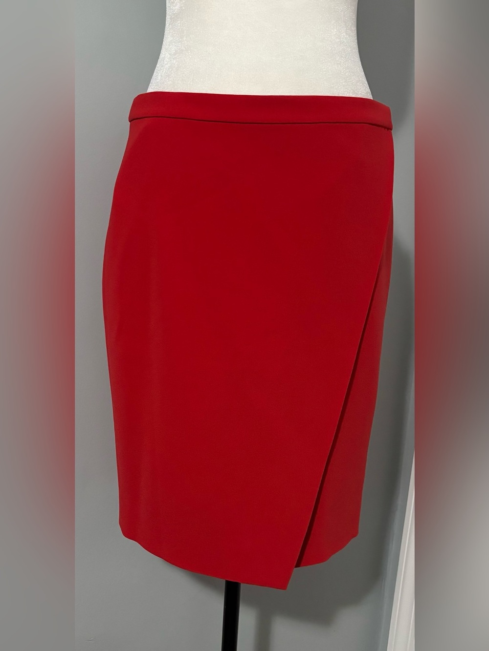 J.Crew Wrap Pencil Skirt in Crepe in the shade Vivid Cherry Size 4
